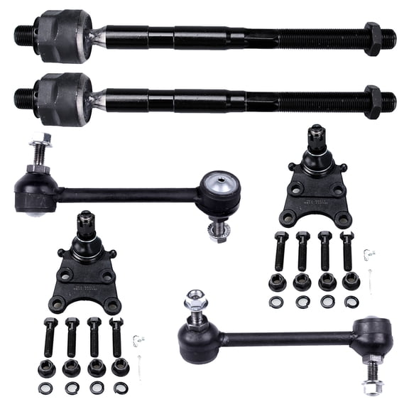ECCPP - 6PC Front Inner Tie Rod End Lower Ball Joint Sway Bar End Link Fit 2006-2012 For Chevy Colorado 2006-2012 For GMC Canyon 2007-2008 For Isuzu i-290 2008 For Isuzu i-370