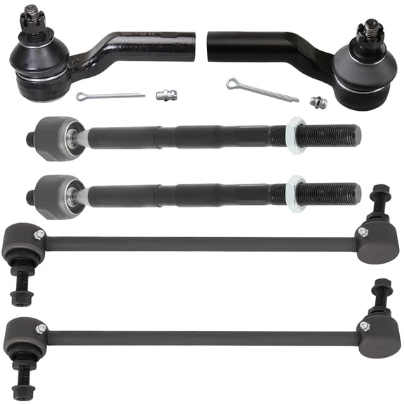 ECCPP - 6PC Inner Outer Tie Rod End Sway Bar End Link - Compatible with 2013-2015 for Ford Escape 2014 for Ford Transit Connect - ES800954 ES800955 EV800898 K750554 Suspension Kit