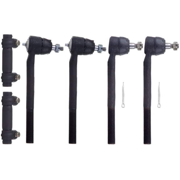 ECCPP - 6PC Inner Outer Tie Rod End Tie Rod End Adjusting Sleeve - Compatible with 1996-2003 for Chevy S10 1996-2003 for GMC Sonoma - ES2004S ES3379T ES3380T Suspension Kit