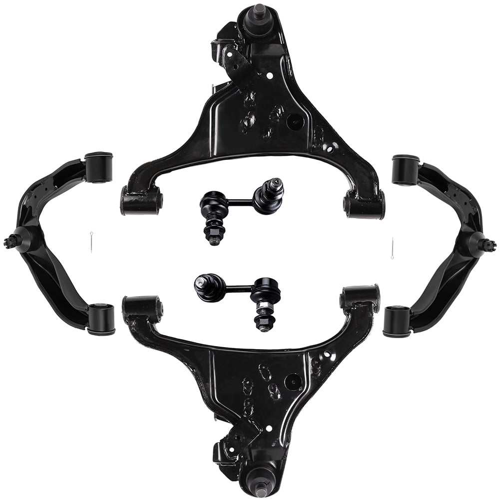 ECCPP - 6PC Lower Control Arm and Ball Joint Upper Control Arm and Ball Joint Sway Bar End Link - Compatible with 2005-2016 for Nissan Frontier 2005-2012 for Nissan Pathfinder Suspension Kit