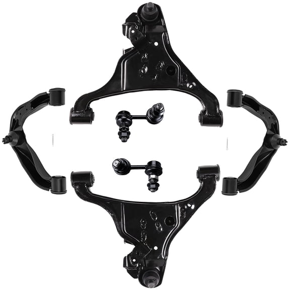 ECCPP - 6PC Lower Control Arm and Ball Joint Upper Control Arm and Ball Joint Sway Bar End Link - Compatible with 2005-2016 for Nissan Frontier 2005-2012 for Nissan Pathfinder Suspension Kit