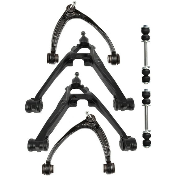 ECCPP - 6PC Lower Control Arm and Ball Joint Upper Control Arm and Ball Joint Sway Bar End Link - Compatible with 2007-2014 for Cadillac Escalade ESV 2007-2013 for Chevy Avalanche Suspension Kit