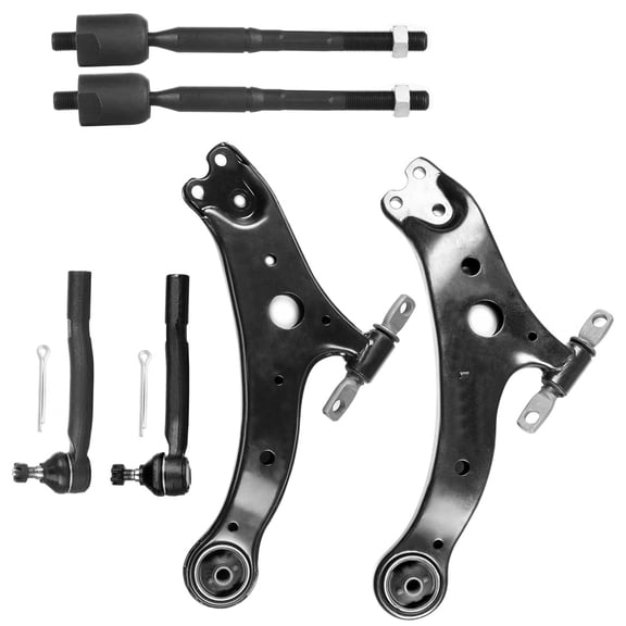 ECCPP - 6PC Lower Control Arm Inner Outer Tie Rod End - Compatible with 2004-2006 for Toyota for Camry 2004-2008 for Toyota for Solara - ES80602 ES80603 EV420 K620333 K620334 Suspension Kit