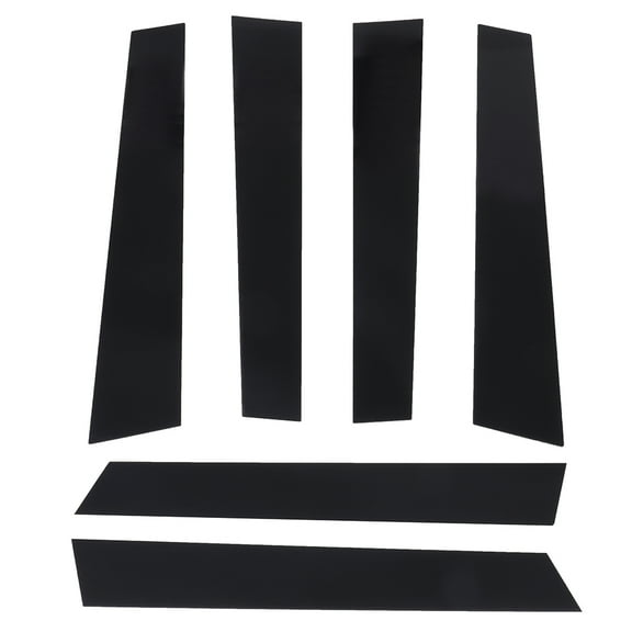 ECCPP 6PCS Black Pillar Posts Fit for 2007 2008 2009 2010 2011 for Honda CR-V 2.4L NEW Door Window Pillar Posts Cover Trim