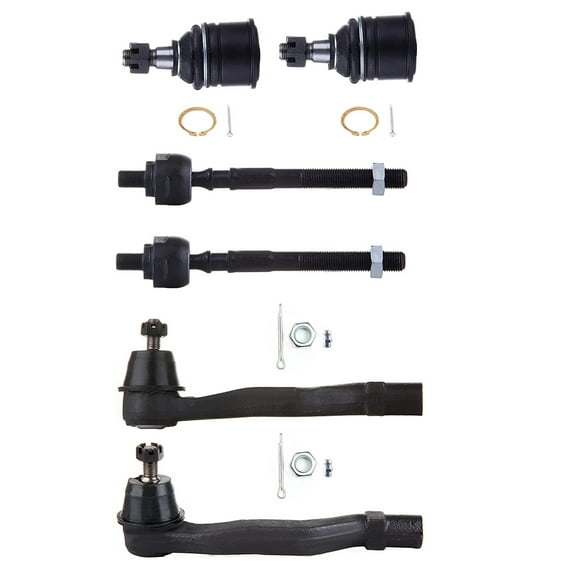ECCPP - 6PCS Front Inner Outer Tie Rod End Lower Ball Joint Compatible Fit 1997-2000 For Acura EL 1996-2000 For Honda Civic Suspension Kit