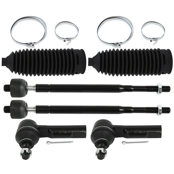 ECCPP - 6PCS Front Inner Outer Tie Rod End Steering Boot Compatible Fit 2011-2017 For Honda Odyssey Suspension Kit