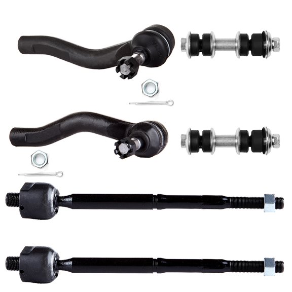 ECCPP - 6PCS Front Inner Outer Tie Rod End Sway Bar Link Compatible Fit 2000-2005 For Toyota Echo Suspension Kit