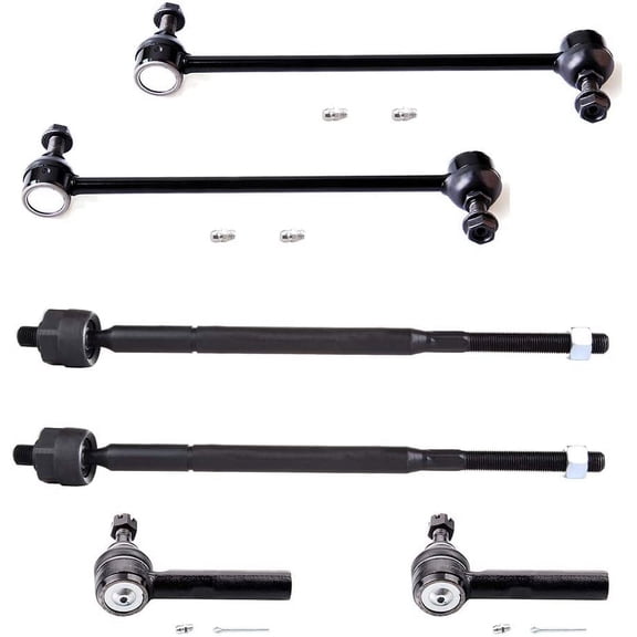 ECCPP - 6PCS Front Inner Outer Tie Rod End Sway Bar Link Compatible Fit 2004-2008 For Chrysler Pacifica Suspension Kit