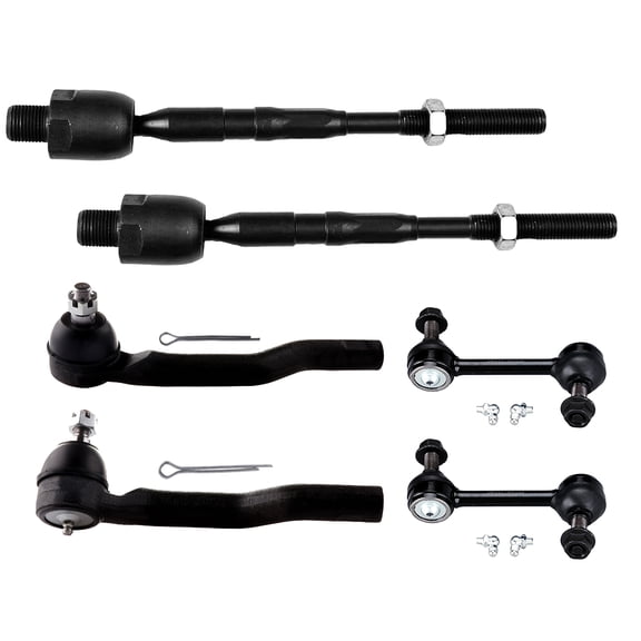 ECCPP - 6PCS Front Inner Outer Tie Rod End Sway Bar Link Compatible Fit 2007-2014 For Ford Edge 2007-2014 For Lincoln MKX Suspension Kit