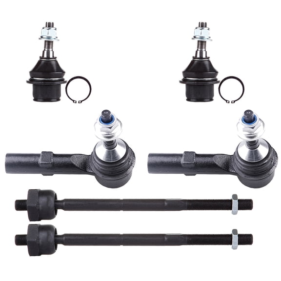 ECCPP - 6PCS Front Lower Ball Joint Inner Outer Tie Rod End Compatible Fit 2003-2006 For Ford Expedition 2003-2006 For Lincoln Navigator Suspension Kit