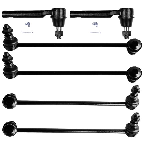ECCPP - 6PCS Front Outer Tie Rod End Sway Bar Link Compatible Fit 2004-2009 For Nissan Quest Suspension Kit