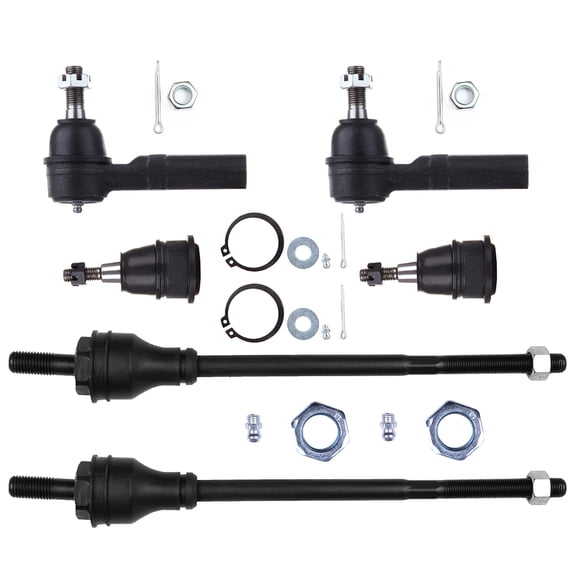 ECCPP - 6PCS Front Suspension Kit For Chevy Express 2500 For Chevy Express 3500 For GMC Savana 2500 For GMC Savana 3500 Outer Tie Rod End Inner Tie Rod End Upper Ball Joint