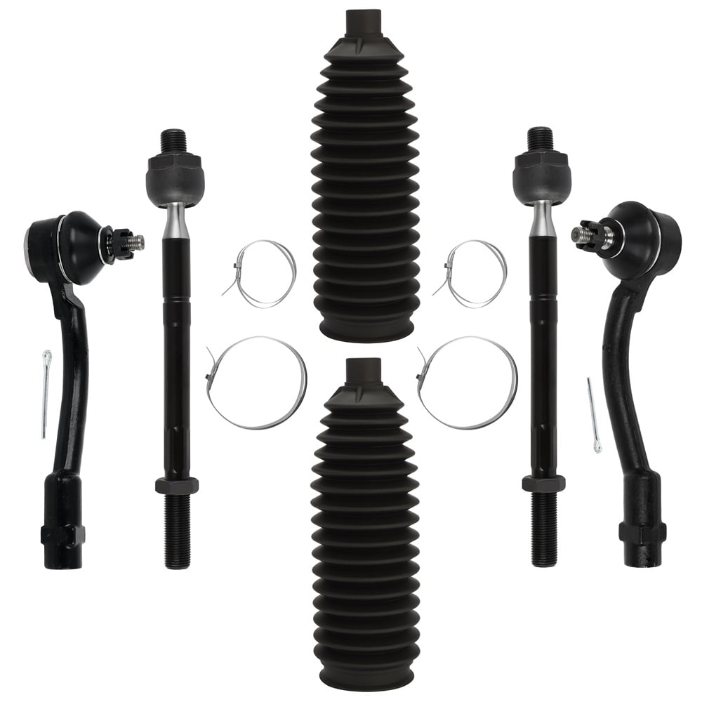 ECCPP 6pcs Inner Tie Rod End Outer Tie Rod End w/Boots fit for 2010-2013 For Kia Soul