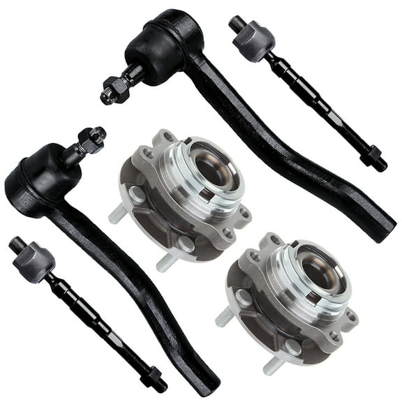 ECCPP 6pcs Wheel Hub Front Inner Tie Rod End Front Left Outer Tie Rod End Front Right Outer Tie Rod End fit for 1998-2003 For Toyota For Sienna