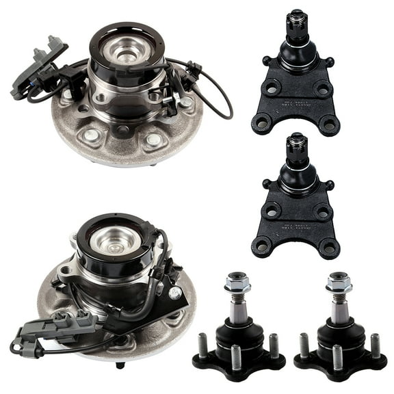 ECCPP 6pcs Wheel Hub Front Lower Ball Joint Front Upper Ball Joint fit for 2004-2008 For Chevy Colorado 2004-2008 For GMC Canyon