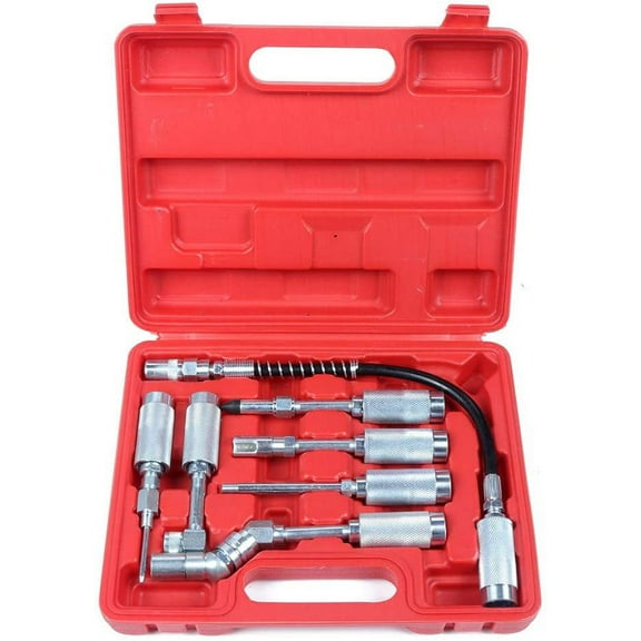 ECCPP 7PC Grease Gun Adapter Kit Grease Gun Accessory Kit Fit For Most Cars