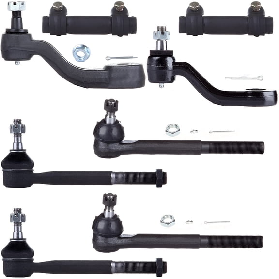 ECCPP - 8PCS Front Idler Arm Pitman Arm Inner Outer Tie Rod End Tie Rod Adjusting Sleeve Compatible Fit For Chevy C1500 C2500 C3500 Tahoe For GMC C1500 C2500 C3500 Yukon Suspension Kit