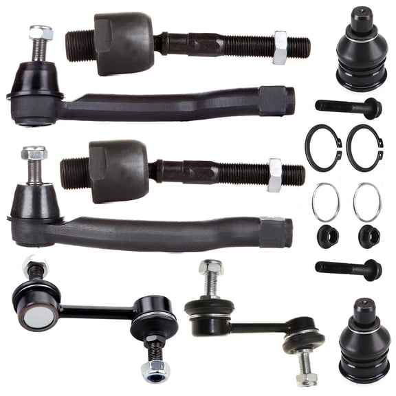 ECCPP - 8PCS Front Inner Outer Tie Rod End Lower Ball Joint Sway Bar Link Compatible Fit 2008-2012 For Honda For Accord Suspension Kit