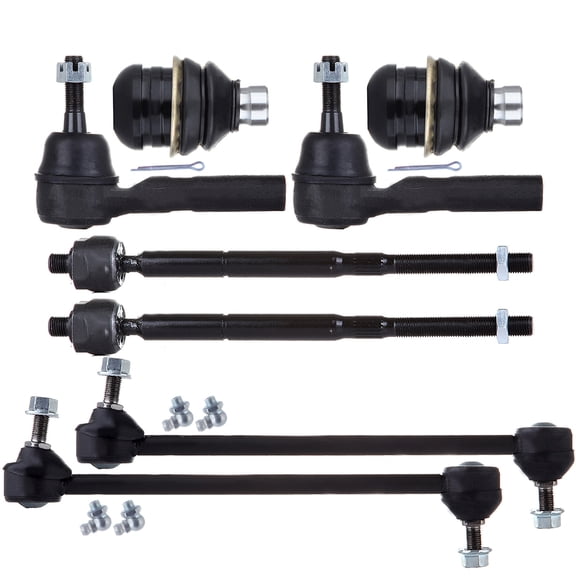 ECCPP - 8PCS Front Inner Outer Tie Rod End Sway Bar Link Lower Ball Joint Compatible Fit 2009-2012 For Dodge Caliber 2007-2017 For Jeep Compass 2007-2017 For Jeep Patriot Suspension Kit