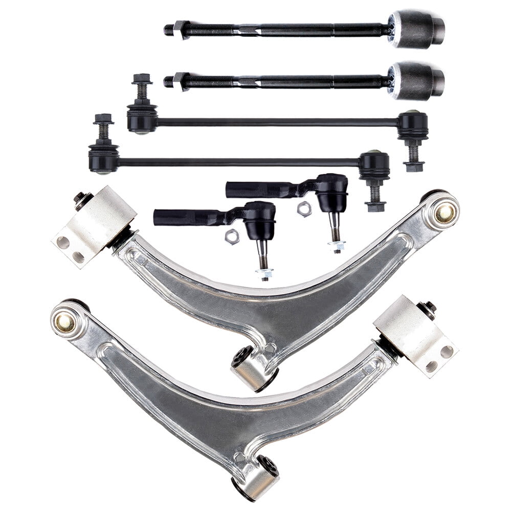 ECCPP - 8PCS Front Lower Control Arm w/Ball Joint + Front Sway Bar Link Kits 11.8 Inch + Inner & Outer Tie Rods Compatible For Chevy For Malibu For Pontiac G6 For Saturn Aura Suspension Kit