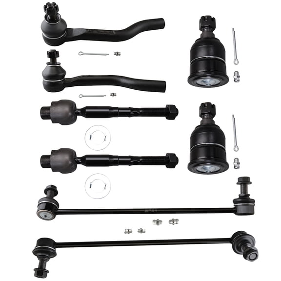 ECCPP - 8PCS Front Outer Inner Tie Rod End Sway Bar Link Lower Ball Joint Compatible Fit 2013-2017 For Honda For Accord Suspension Kit