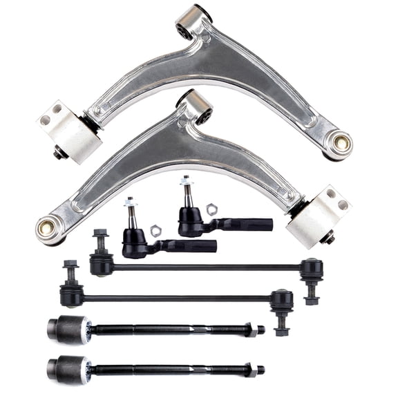 ECCPP 8PCS Front Suspension Kit for 2007-2009 for Saturn Aura 2004-2012 for Chevy Malibu Lower Control Arm and Ball Joint Assembly Sway Bar End Link Outer Tie Rod End