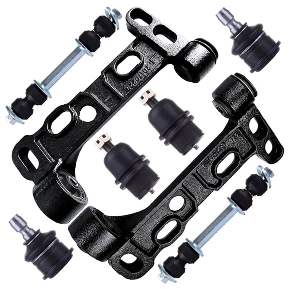 ECCPP - 8PCS Front Suspension Kit For 2008-2009 For Chevy Trailblazer 2008-2009 For GMC Envoy Lower Control Arm Support Bracket Sway Bar End Link Lower Ball Joint Upper Ball Joint