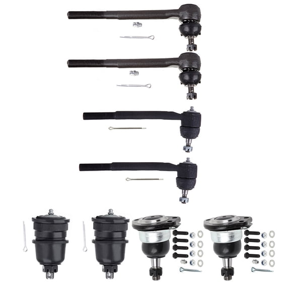 ECCPP - 8PCS Front Suspension Kit For Buick Century For Chevy El Camino Monte Carlo S10 For Oldsmobile Cutlass Salon For Pontiac Grand Am Lemans Grand Prix Outer Inner Tie Rod Upper Lower Ball Joint