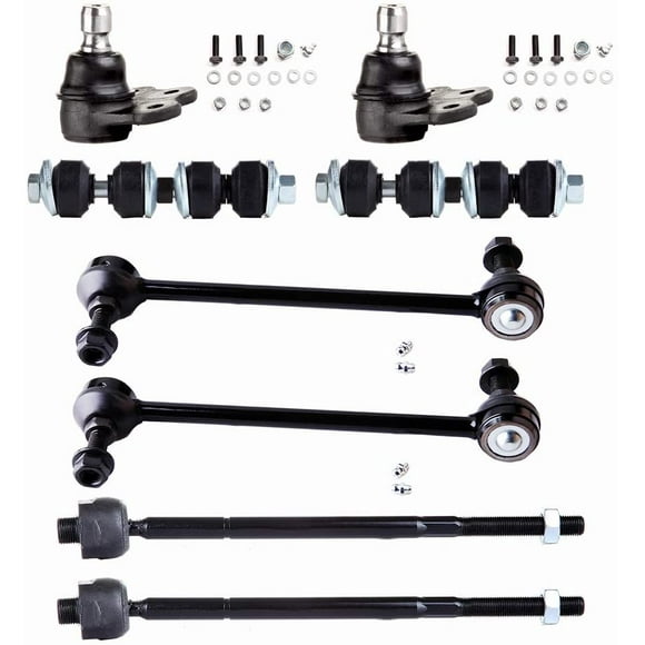 ECCPP - 8PCS Front Sway Bar End Links + Outer Tie Rod + Inner Tie Rod + Lower Ball Joint Compatible With 2000-2005 For Saturn L100 L200 L300 LS LS1 LS2 LW1 LW2 LW200 LW300 Suspension Kit