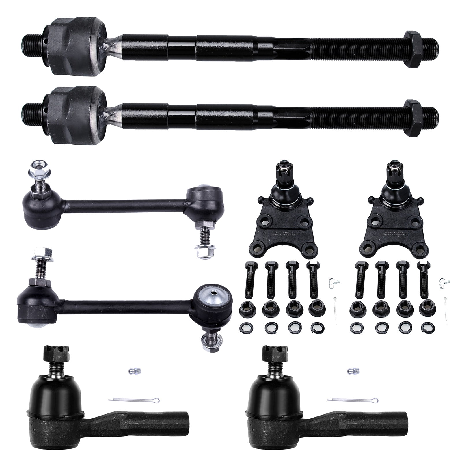 ECCPP 8pcs Inner Outer Tie Rod End Sway Bar Link Lower Ball Joint fit for 2006-2012 For Chevy Colorado For GMC Canyon 2006 For Isuzu i-350 2007-2008 For Isuzu i-370