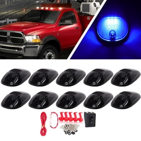 ECCPP 9 Led Cab Marker Roof Running Light Wiring Pack (Smoke Len Blue Light Total)