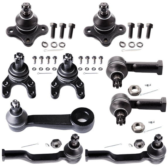 ECCPP 9pcs Inner Outer Tie Rod End Lower Upper Ball Joint Pitman Arm fit for 1987 For Mazda B2000 1987-1990 For Mazda B2200 1987-1990 For Mazda B2600