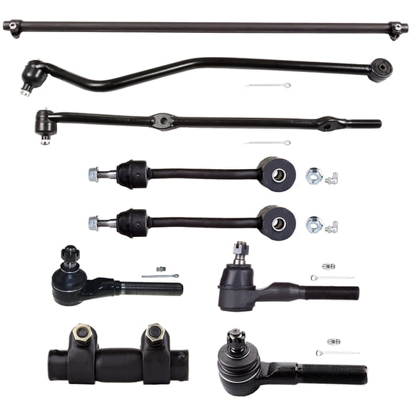 ECCPP 9pcs Inner Tie Rod End Outer Tie Rod End Tie Rod Adjusting Sleeve Sway Bar End Link Track Bar fit for 1997-2006 For Jeep Wrangler