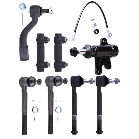 ECCPP 9pcs Tie Rod End Adjusting Sleeve Pitman Idler Arm fit for 1993-1999 For Chevy C1500 1993-2000 C2500 C3500 1995-1999 Tahoe 1993-1999 For GMC C1500 1993-2000 For GMC C2500 C3500 1995-1999 Yukon