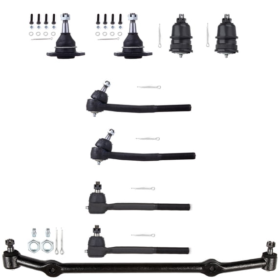 9x Front Tie Rod Ends Ball Joints Center Link For Chevy Impala Caprice LeSabre