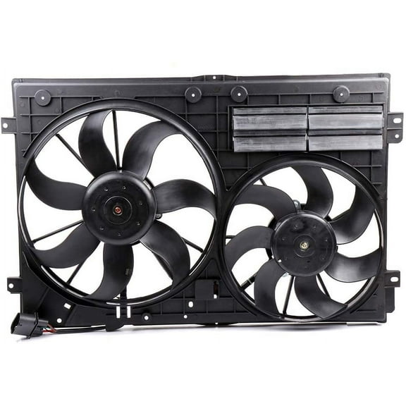 ECCPP A/C Condenser Radiator Cooling Fan Replacement fit for 2006-2013 for Audi for A3 Quattro/TT 2006-2015 for Volkswagen Passat/for Passat CC/Golf/for Beetle 3115113