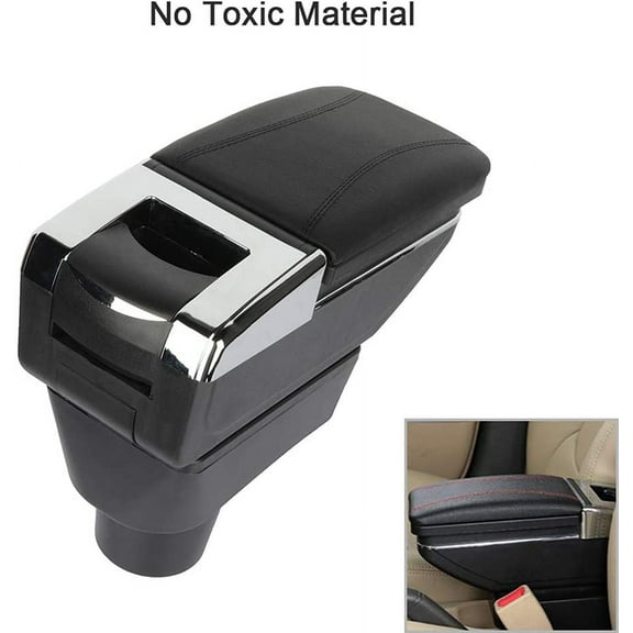 ECCPP Armrest Center Console for 2015-2019 For Mitsubishi Attrage Armrest Center Console Box W/Cover Black