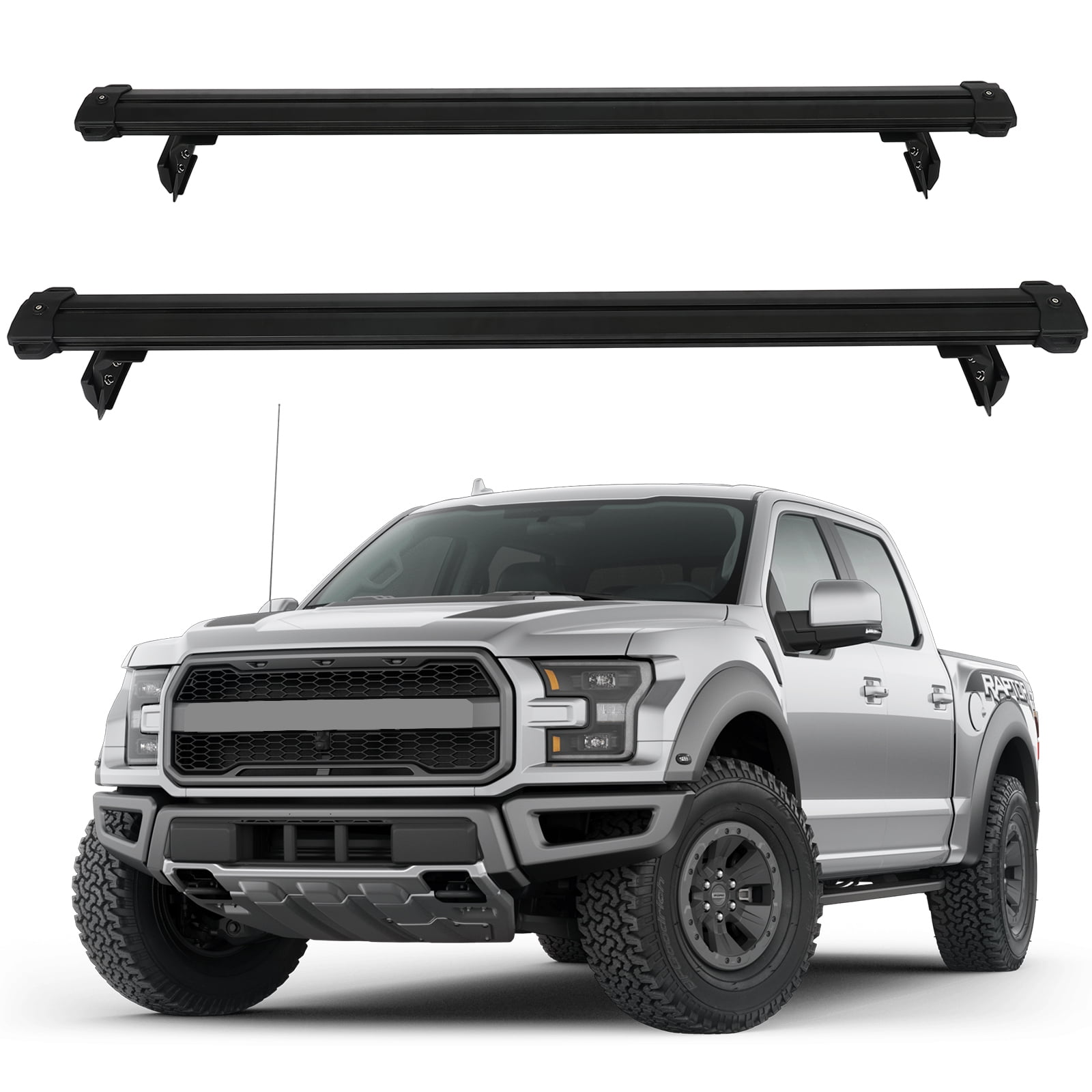 Side Rails F150 ECCPP Black Roof Rack Cross Bar Luggage Cargo Carrier Rails Fits For ...