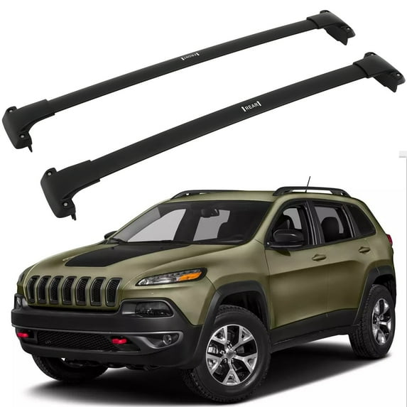 ECCPP Black Roof Rack Cross Bar Luggage Cargo Carrier Rails Fits For Jeep Cherokee 2015-2020 Roof Rack Crossbars