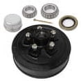 thumbnail image 1 of ECCPP Boat Trailer Brake Drum Hub Kit 10 x 2 1/4 5 Bolt 1 1/16 x 1 3/8 44649 x 68149 Black Tapered Spindle 3500lb Silver, 1 of 3