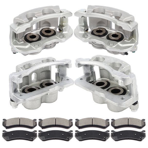 ECCPP Brake Calipers Assembly with Ceramic Pads fit for Cadillac Escalade ESV EXT, for Chevy Avalanche Silverado Suburban 1500 Tahoe,for GMC Sierra 1500 Yukon XL 1500
