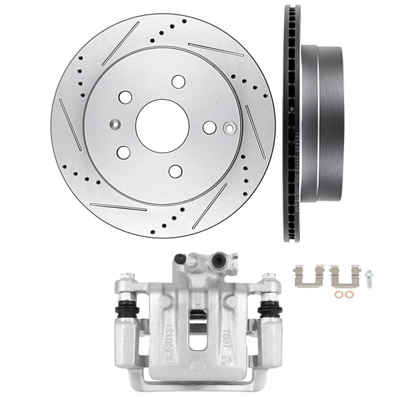 ECCPP Brake Calipers and Brake Rotors Kits Compatible For 2010-2017 For Chevrolet For Equinox,2010-2017 For GMC For Terrain Rear Right 18B5041 55178 3PCS