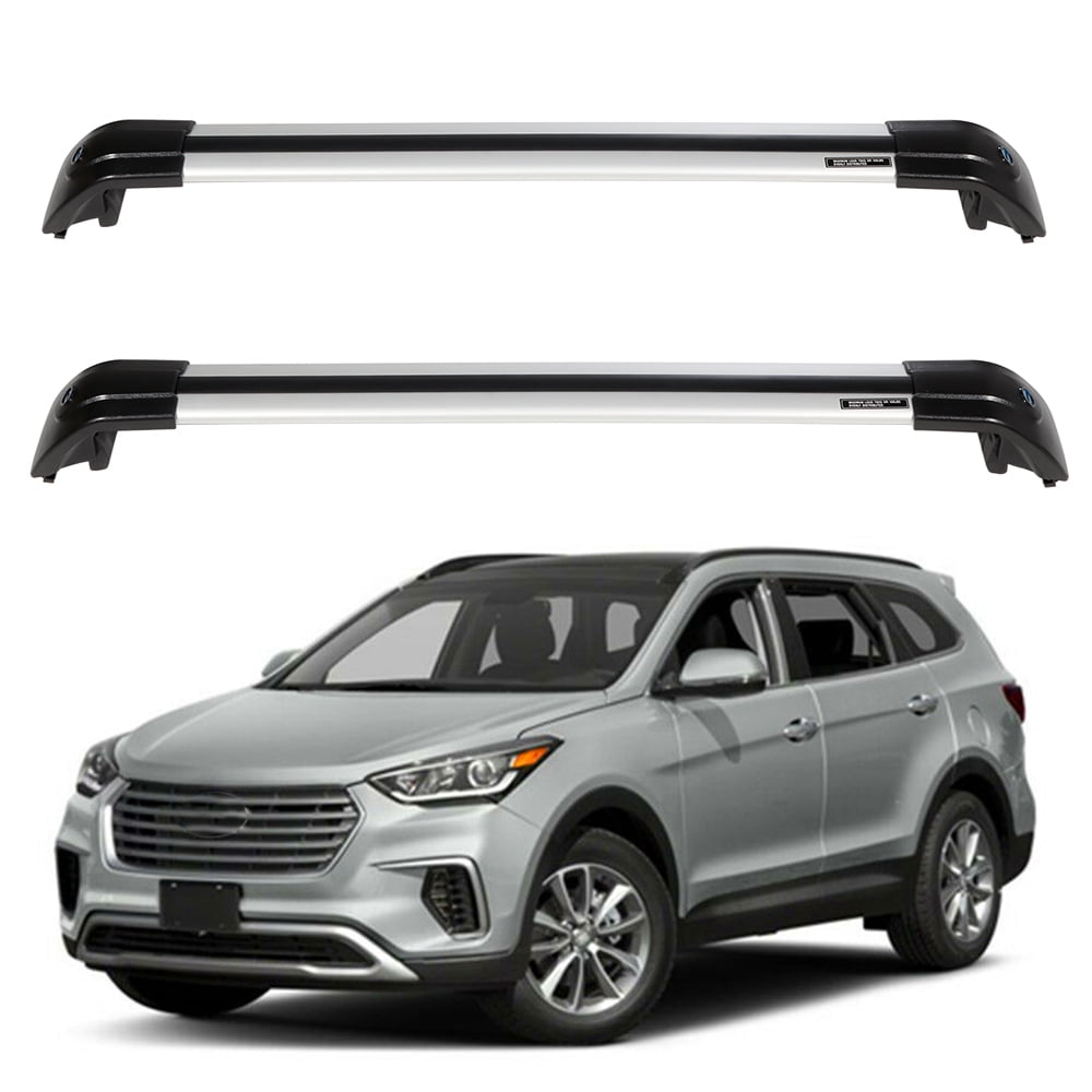 ECCPP CAR For Hyundai Santa Fe Cross Bar 2013-2017 Cargo bar Set US TOP High Quality Aluminum Roof Rail Cross Bars, Low Wind Noise Rooftop Cargo Carrier Crossbars
