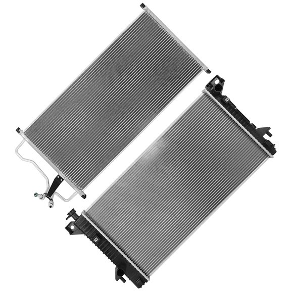 ECCPP Car Radiator and A/C Condenser Fits for Ford for F-150 2009-2010 13099,RK1568,9L3Z8005B,DPI13099,CU13099,13098,9L3Z8005B,RAD3546,FO3010287,RAD13099,