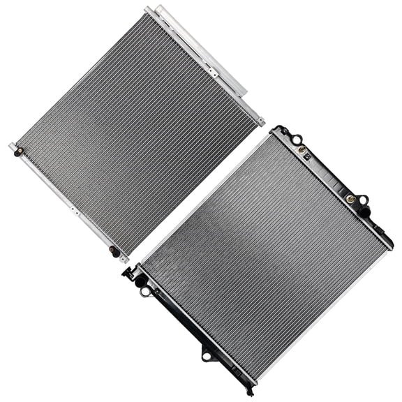 ECCPP Car Radiator and A/C Condenser Fits for Toyota for 4Runner 2003-2009 for Lexus for GX470 2003-2009 2581,CU2581,DPI2581,41-2581A,RK1012,1640050300,TO3010275,040876438705