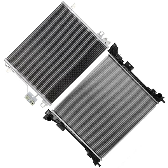 ECCPP Car Radiator and A/C Condenser Fits for Volkswagen for Routan 2009-2012 for Dodge for Grand Caravan 2008-2019 13062,CU13062,13062,RAD13062,13063