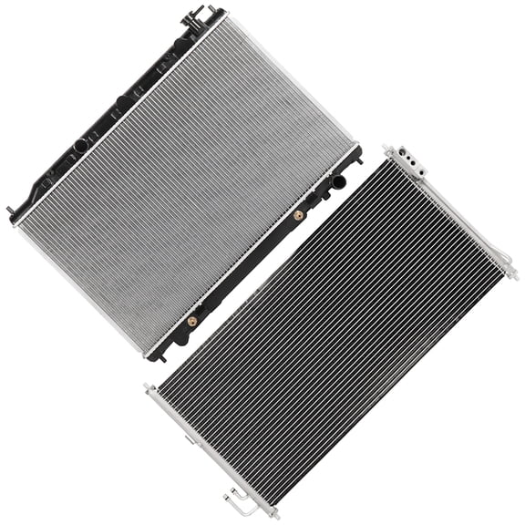 ECCPP Car Radiator and A/C Condenser Fits for Nissan for Murano 2003-2007 2578,CU2578 ,21460CA000 21460CA010 21460CC00A 21460CG000 3248