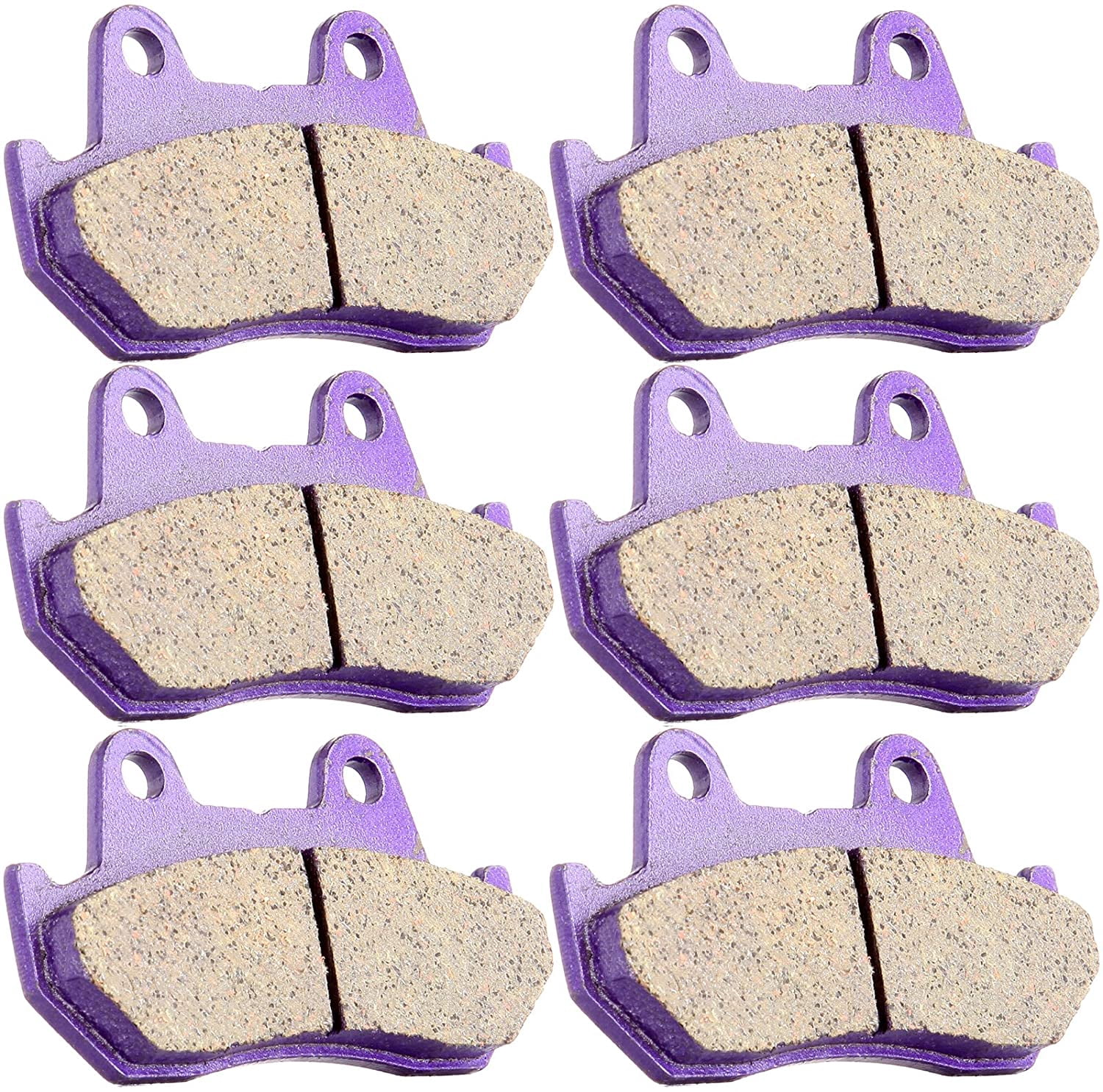 ECCPP Rear Brake Pads For Honda GL1200 / Goldwing 1200 (1984-1987) - Carbon Fiber, Slotted & Shimmed