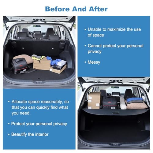 ECCPP Cargo Cover For 2024-2025 Lincoln Nautilus - Retractable Trunk Security Shade