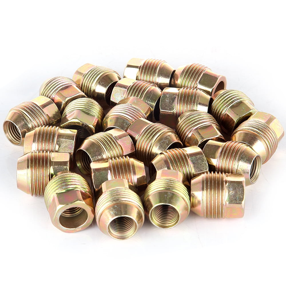 ECCPP Chrome Wheel Lug Nuts 24 Pieces 14x1.5 Hex Drive 7/8" 1.12" Tall Open End Lugs Nuts for Chevy for GMC for Cadillac Factory Style Lugs 1988-2019